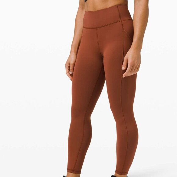 Lululemon Invigorate High-Rise Tight 25" Leggings Dark Terracotta 37626 - Picture 14 of 14